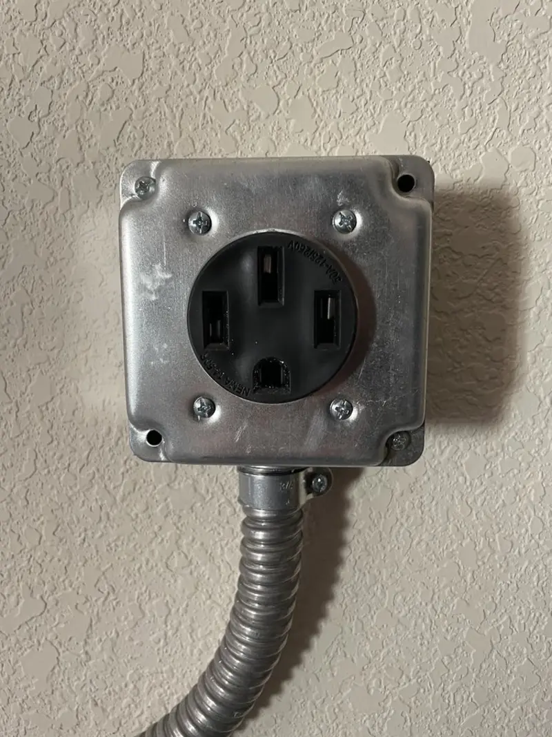 NEMA 14-50 outlet installed for Smart Home Electrical in Lake Hallie